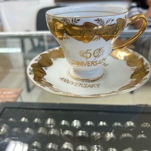 50th anniversary tea cup & plate set